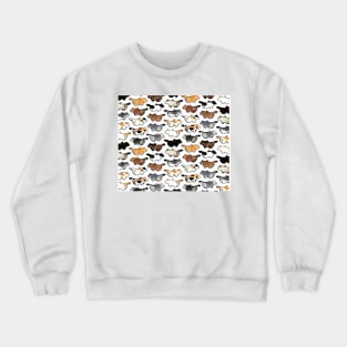 Cute cat pattern on the back Crewneck Sweatshirt